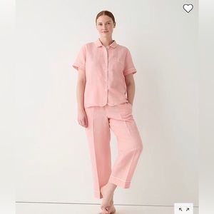 NWT J.Crew linen-cotton pajama set